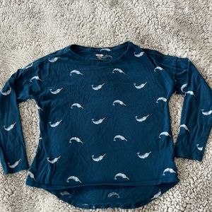 Narwhal long sleeve tee